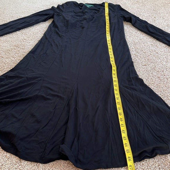 New! Lauren Ralph Lauren SZ 1X black V neck dress. - Picture 7 of 9